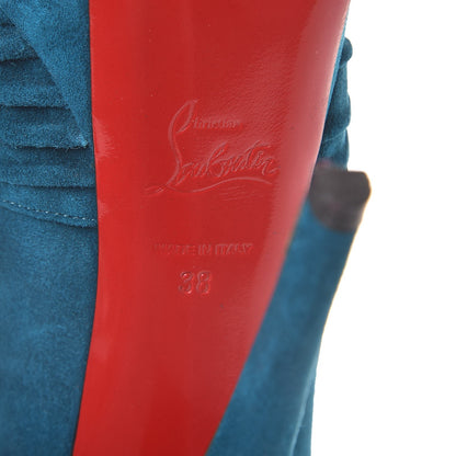 Christian Louboutin Suede Aborina 150 Pumps 38 Peacock 8 of 15