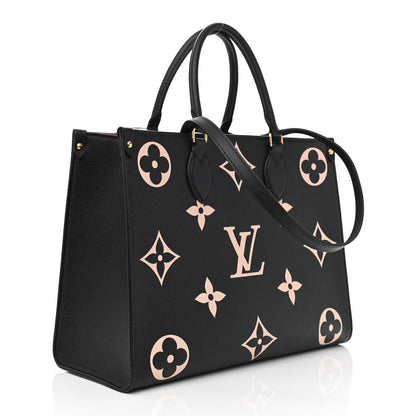 Louis Vuitton Empreinte Monogram Giant Onthego MM Black Beige 3 of 10