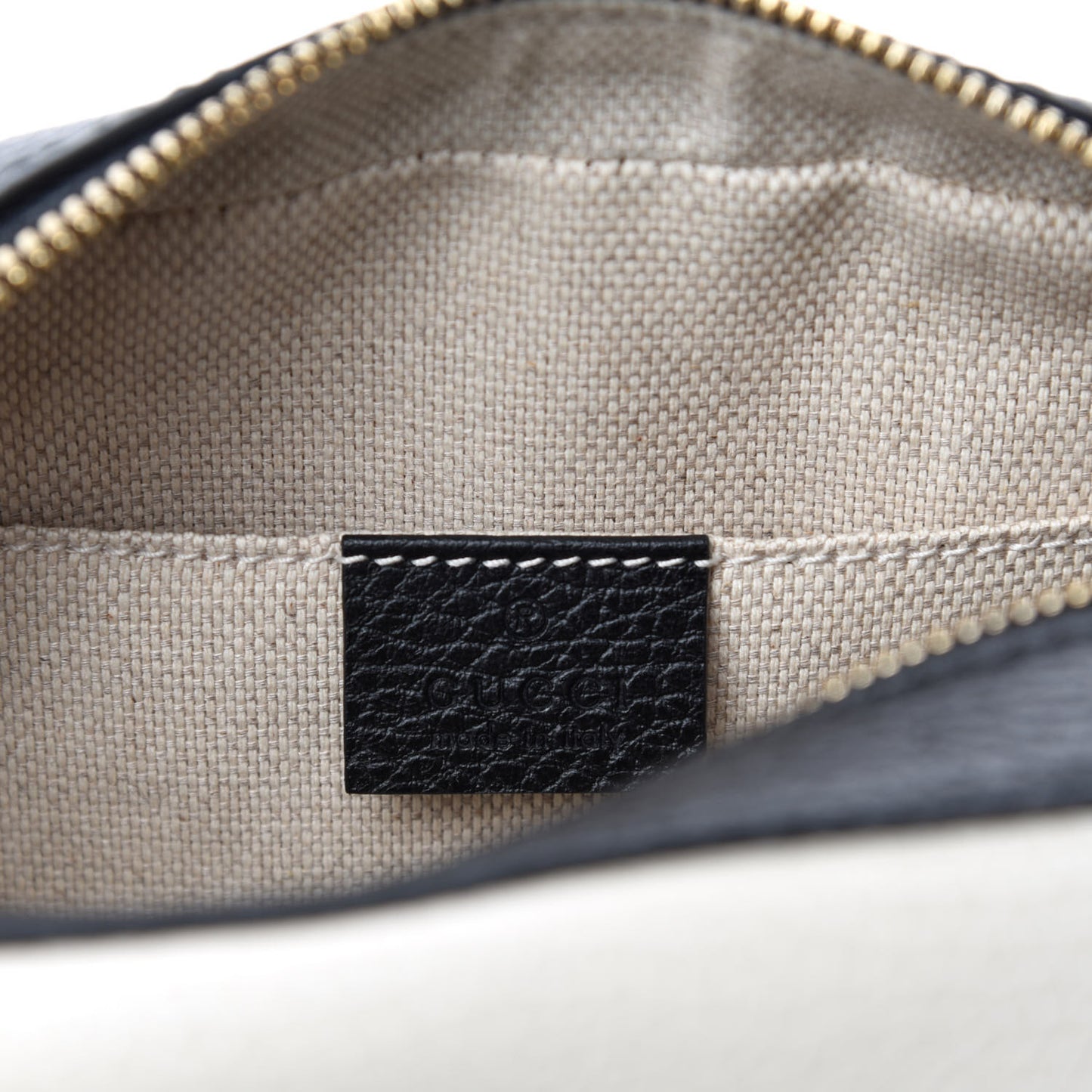 Dollar Calfskin Bi-Color Small Soho Disco Bag Mystic White Black