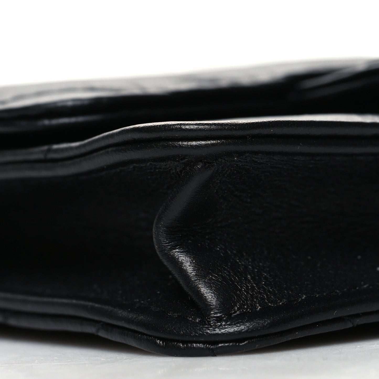 Aged Calfskin Chevron Quilted Reissue Belt Bag Black