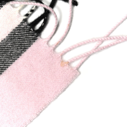Burberry Cashmere Giant Heritage Check Fringe Scarf Pale Candy Pink 4 of 4