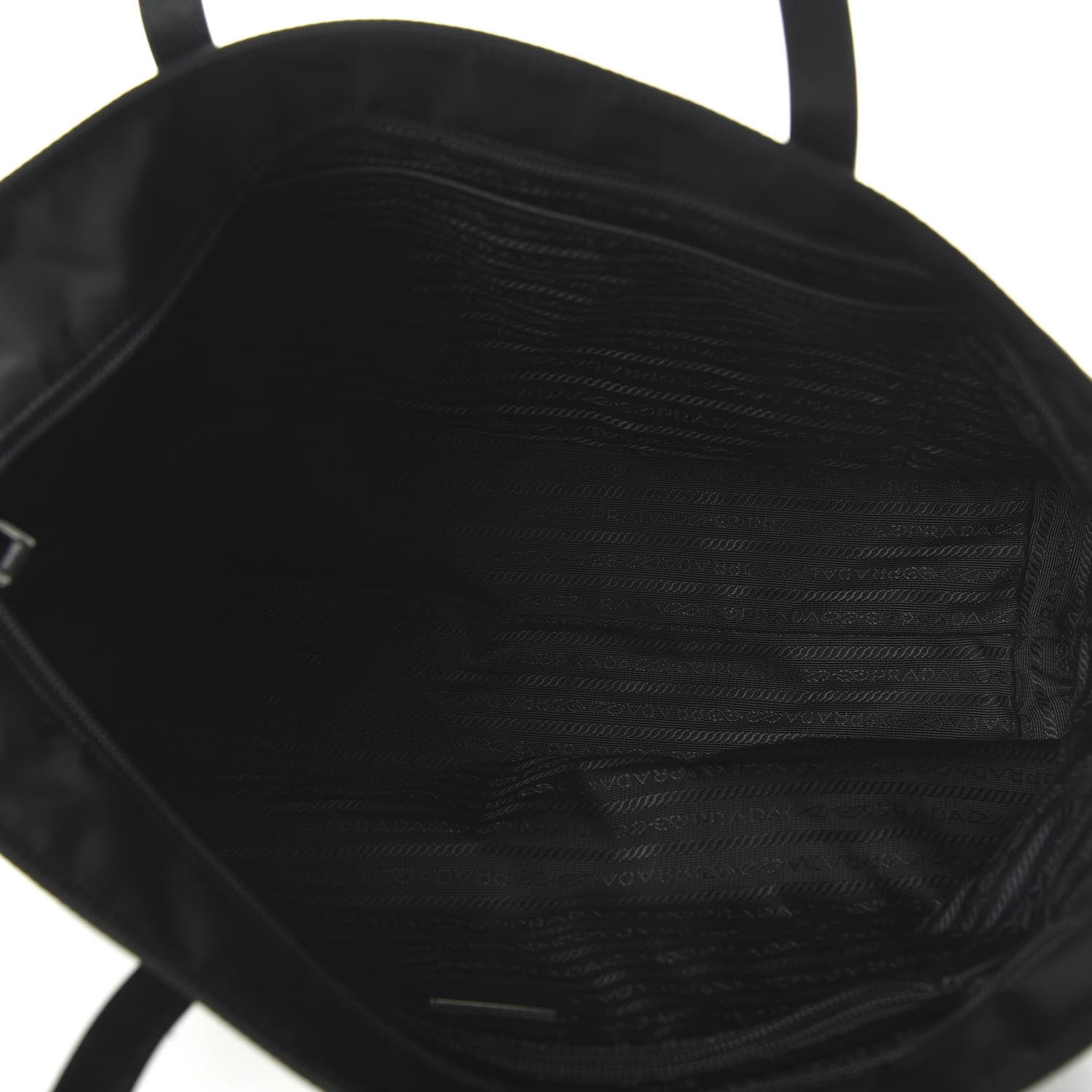 Prada Tessuto Nylon Saffiano Tote Black 5 of 9