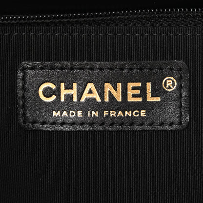 Chanel Crumpled Calfskin Quilted Large Chain All Over Flap Bag Black 6 of 12