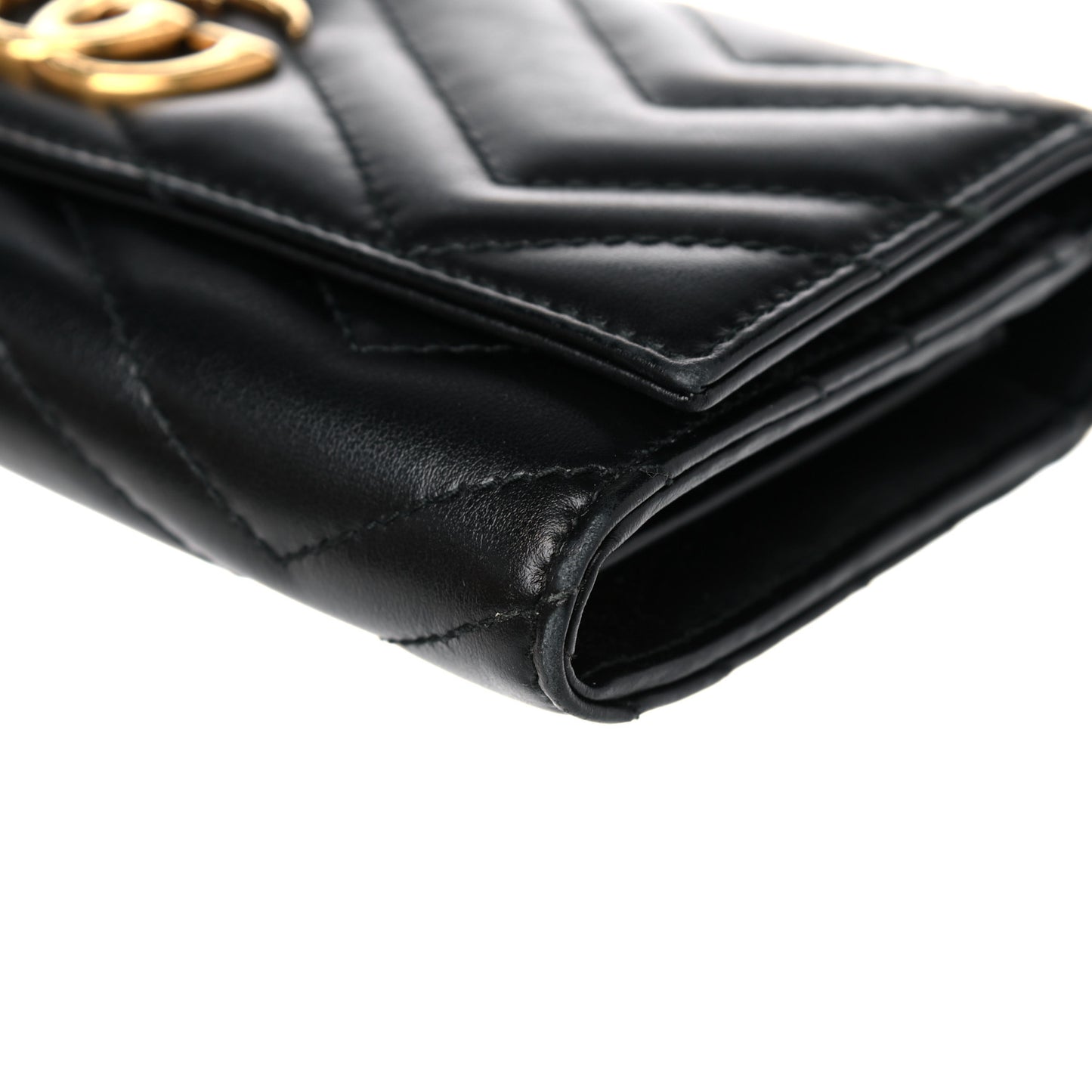 Calfskin Matelasse GG Marmont Continental Wallet Black