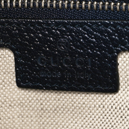 Gucci GG Supreme Monogram Textured Calfskin Web Medium Ophidia Shopping Tote Beige Blue 6 of 10