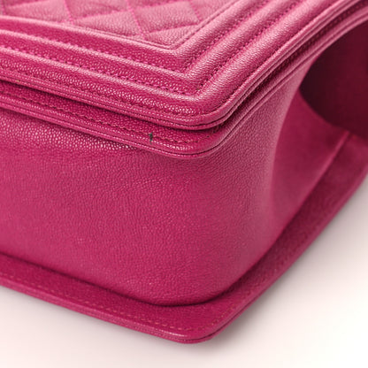 Chanel Caviar Quilted Medium Boy Flap Fuchsia 9 of 12