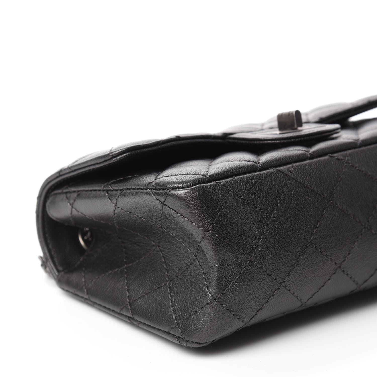 Chanel Goatskin Quilted 2.55 Reissue Mini Flap Dark Silver 6 of 11
