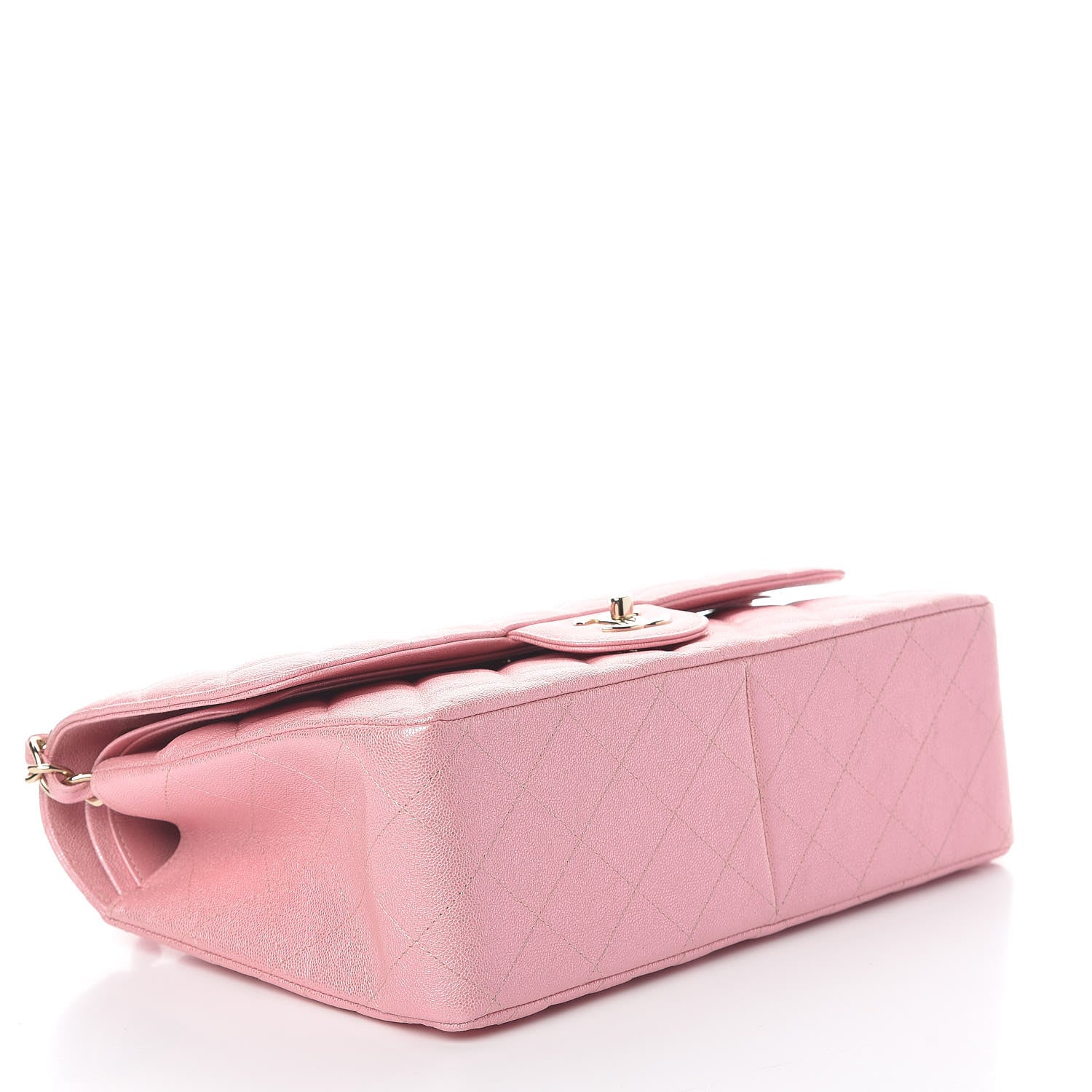 Chanel Iridescent Caviar Quilted Jumbo Double Flap Rose Pink 4 of 10