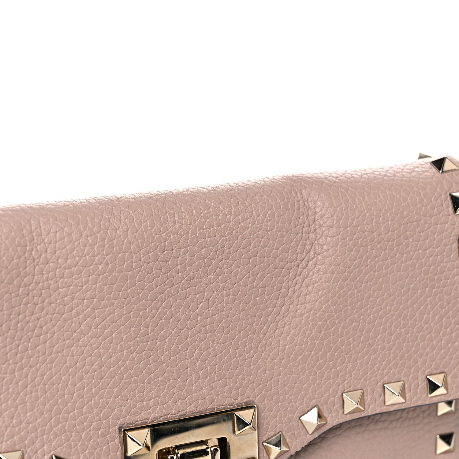 Valentino Garavani Pebbled Calfskin Medium Rockstud Flip Lock Crossbody Bag Poudre 19 of 20