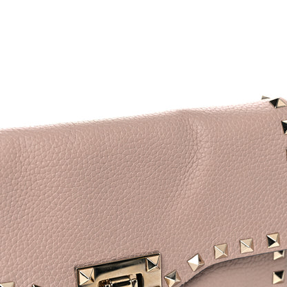 Valentino Garavani Pebbled Calfskin Medium Rockstud Flip Lock Crossbody Bag Poudre 19 of 20