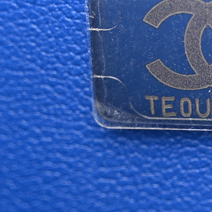 Chanel Tweed Quilted Mini Rectangular Flap Blue White 7 of 11