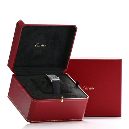 Cartier Stainless Steel Satin Diamond 25mm Must de Cartier Tank Quartz Watch 5 of 5