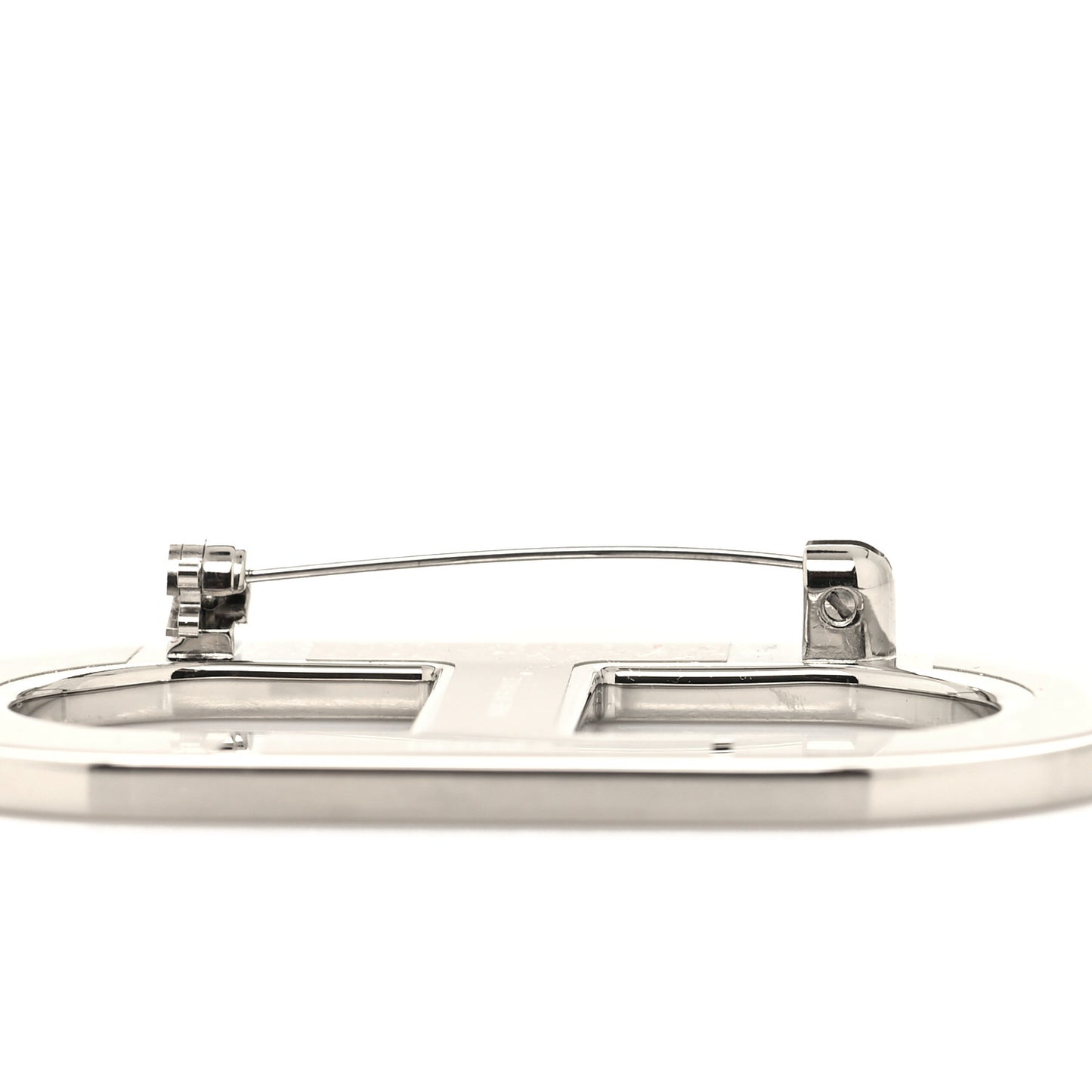 Palladium Plated Metal Epsom Chaine d'Ancre Badge Gris Etain