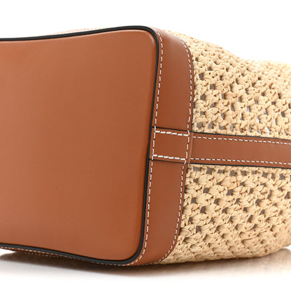 Louis Vuitton Raffia Calfskin Noe BB Natural Tan 7 of 9