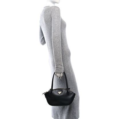 Prada City Calf Small Triangle Shoulder Bag Black 2 of 10