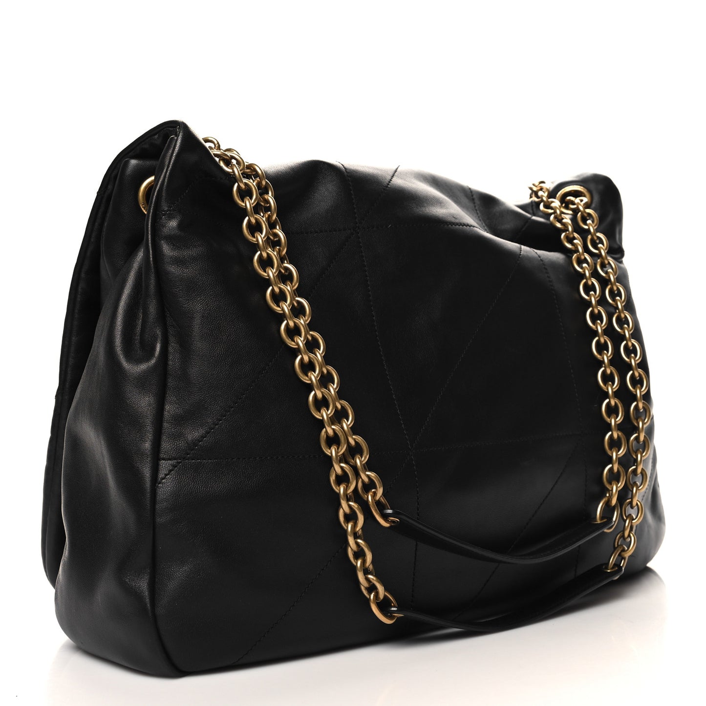 Lambskin Matelasse Monogram Large Jamie 4.3 Black