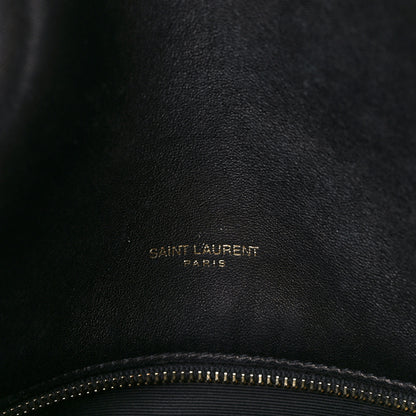 Saint Laurent Lambskin Quilted Medium Loulou Puffer Monogram Chain Satchel Black 5 of 10