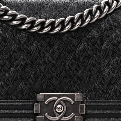 Chanel Caviar Quilted Medium Boy Flap Black 8 of 15