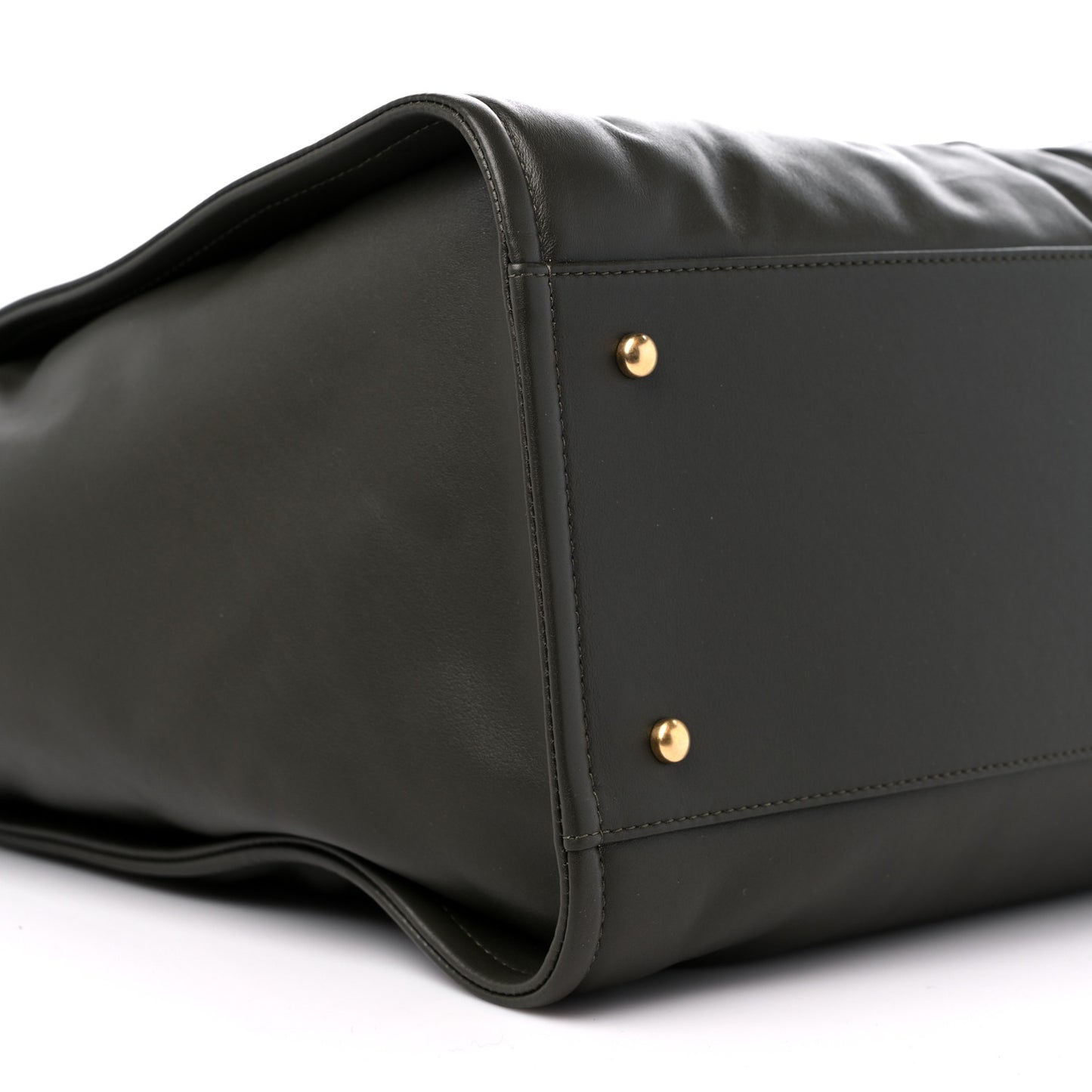 Calfskin Embossed Medium Deauville Tote Khaki