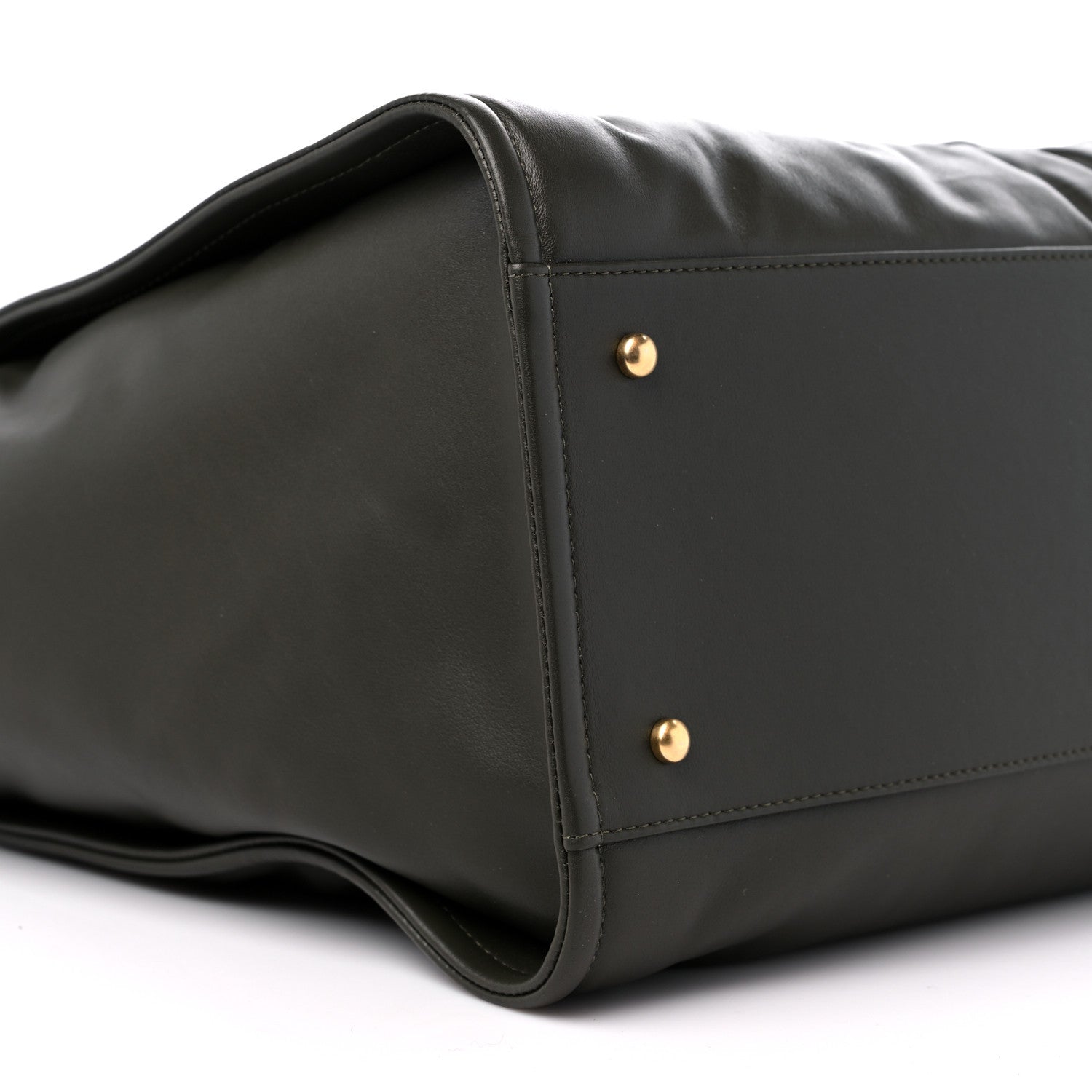 Chanel Calfskin Embossed Medium Deauville Tote Khaki 9 of 12