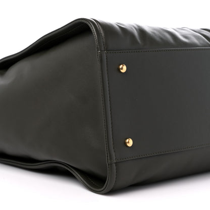 Chanel Calfskin Embossed Medium Deauville Tote Khaki 9 of 12