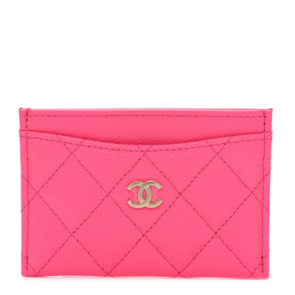 Chanel Caviar Quilted Card Holder Fuchsia 1 of 9