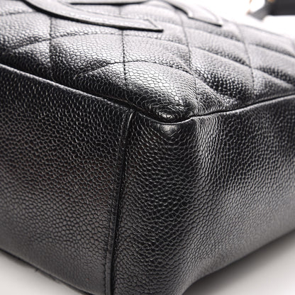 Chanel Caviar Quilted Petit Shopping Tote PST Black 9 of 11