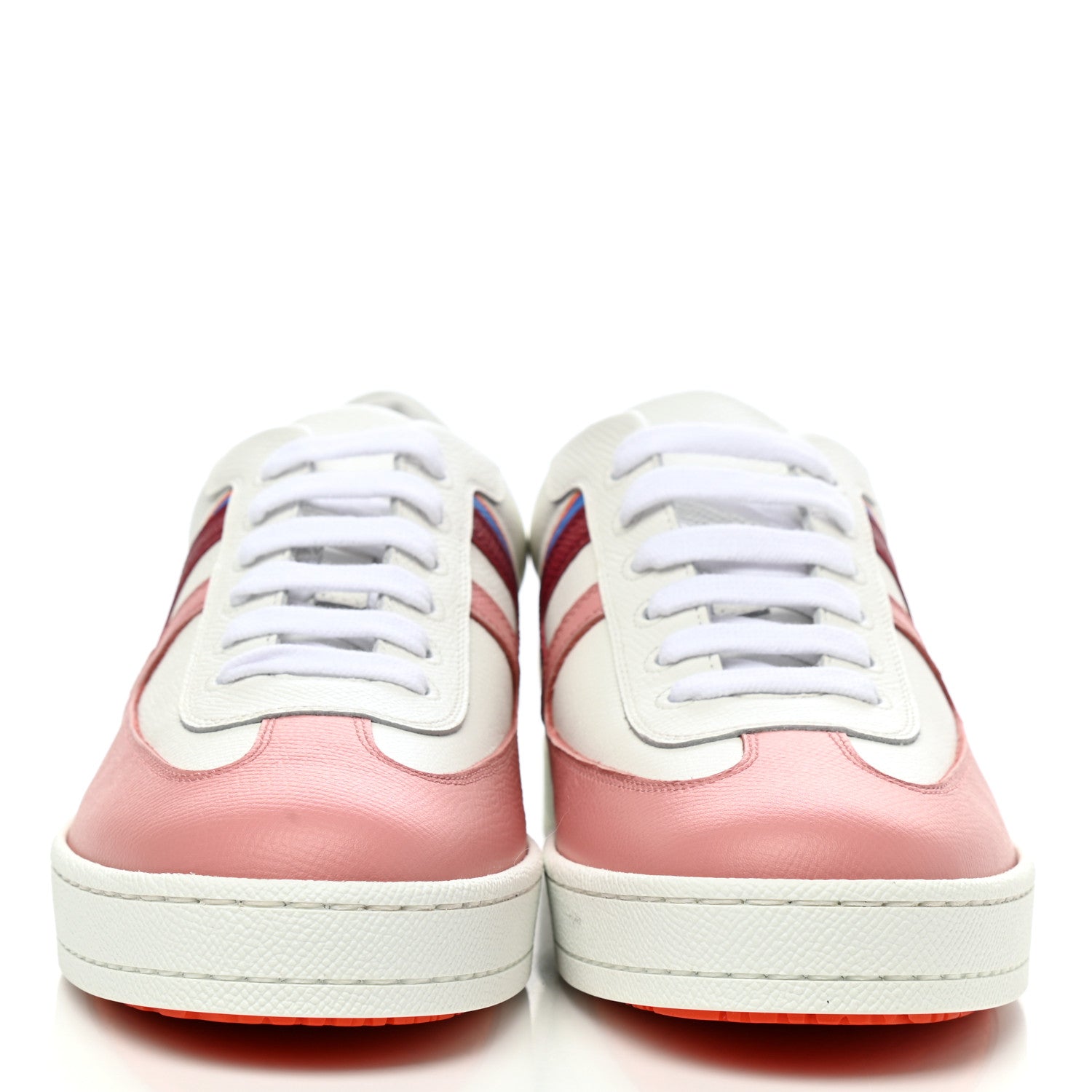 Hermes Epsom Womens Boomerang Sneakers 38 Multicolore Rose Pale 2 of 9