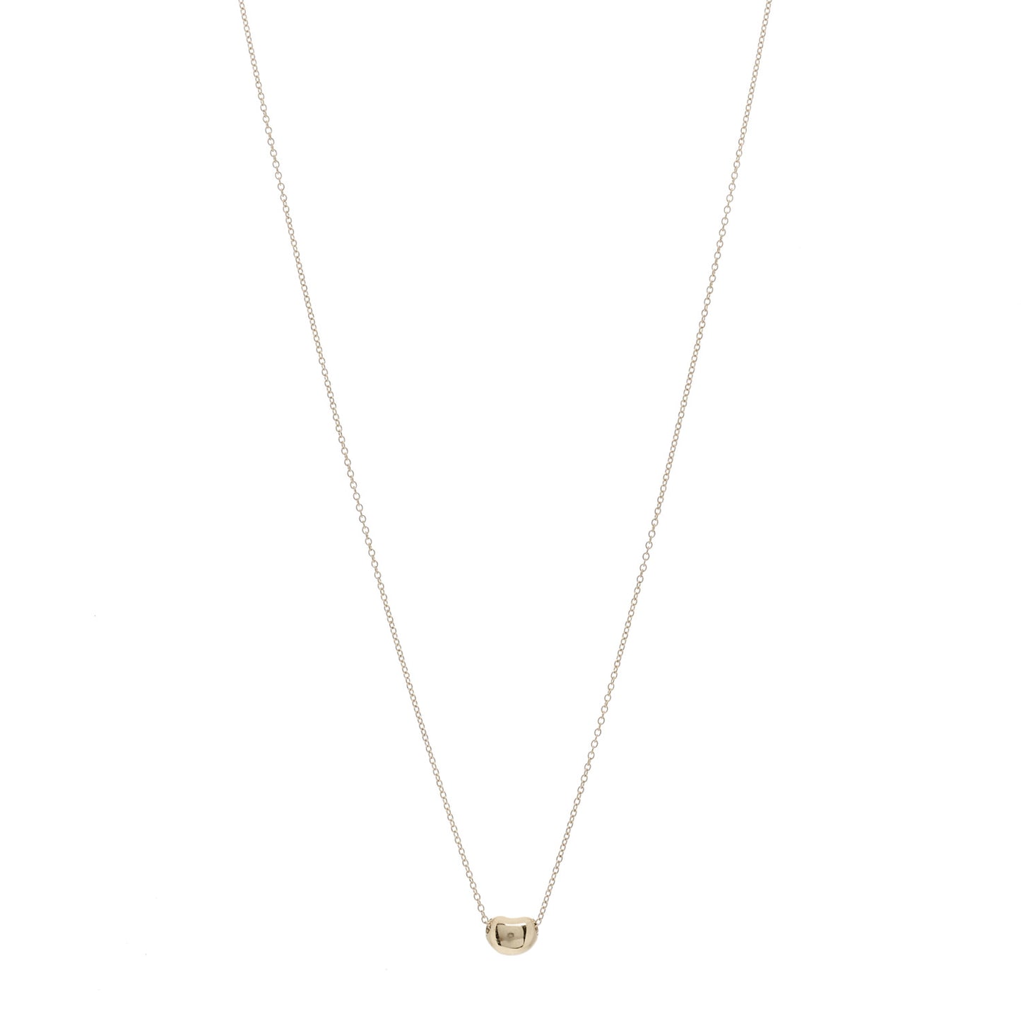 18K Yellow Gold 6.5mm Elsa Peretti Bean Pendant Necklace