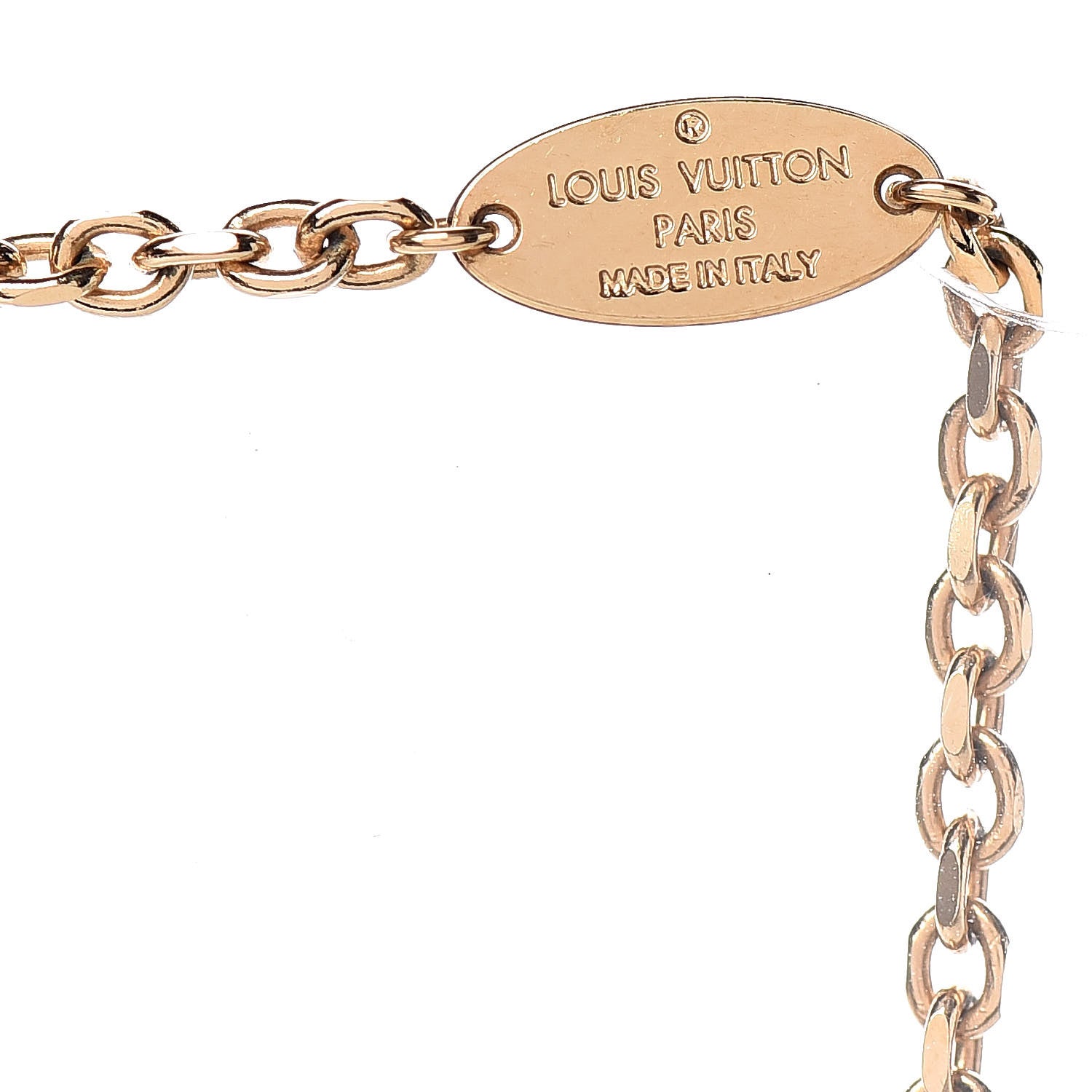 Louis Vuitton Monogram Charms Necklace Gold 5 of 5