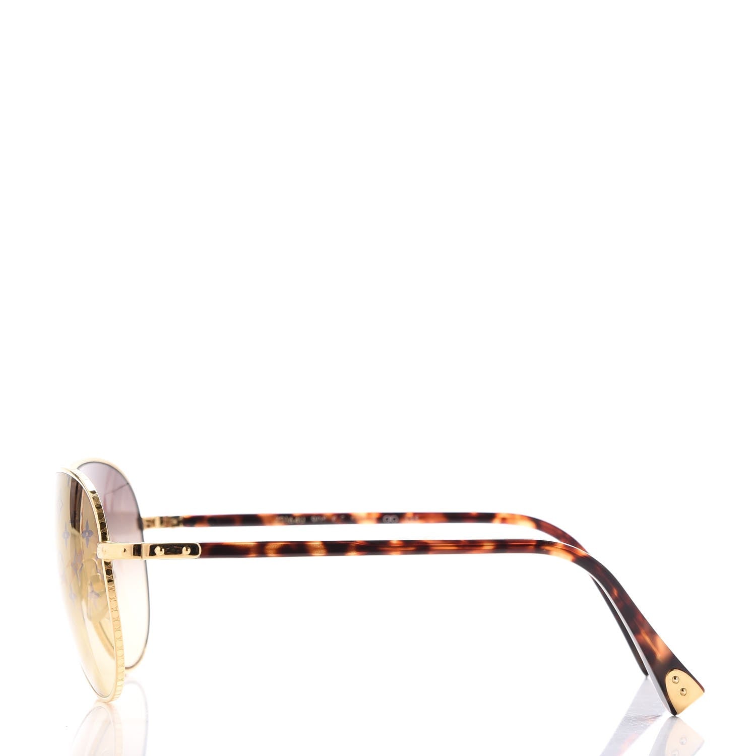 Louis Vuitton Conspiration Pilote Sunglasses Z0164U Gold 3 of 7