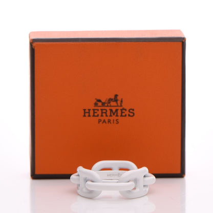 Hermes Lacquer Regate Scarf Ring Blanc White 5 of 5