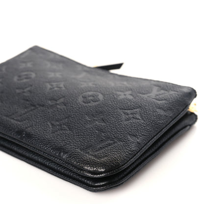 Louis Vuitton Empreinte Double Zip Pochette Black 9 of 9