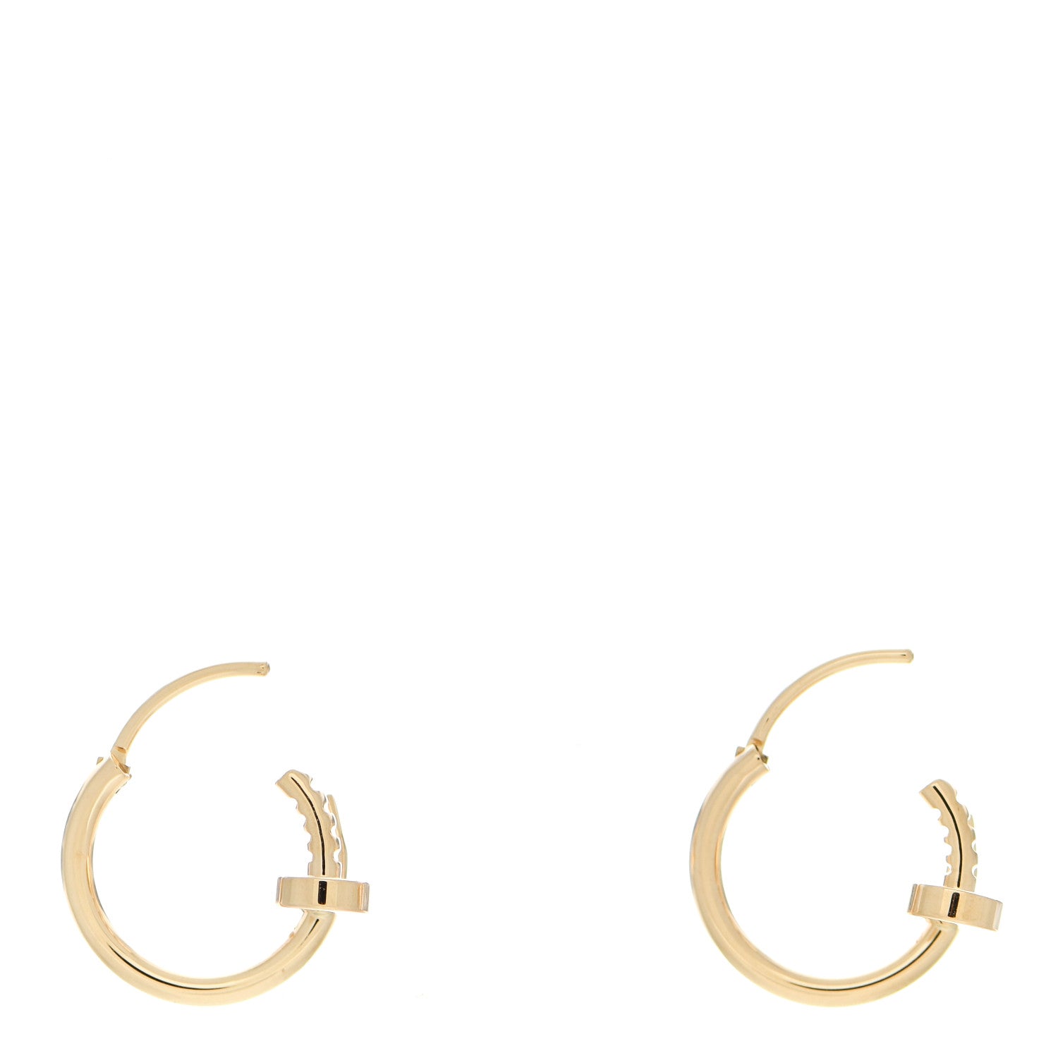 Cartier 18K Yellow Gold Juste Un Clou Hoop Earrings 3 of 7