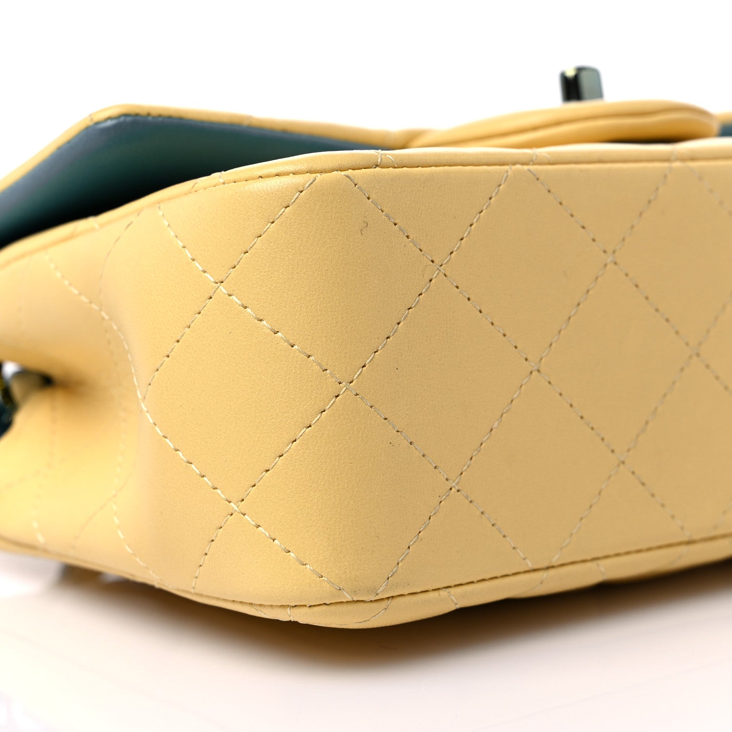 Chanel Lambskin Quilted Mini Rectangular Flap Yellow Blue 8 of 10