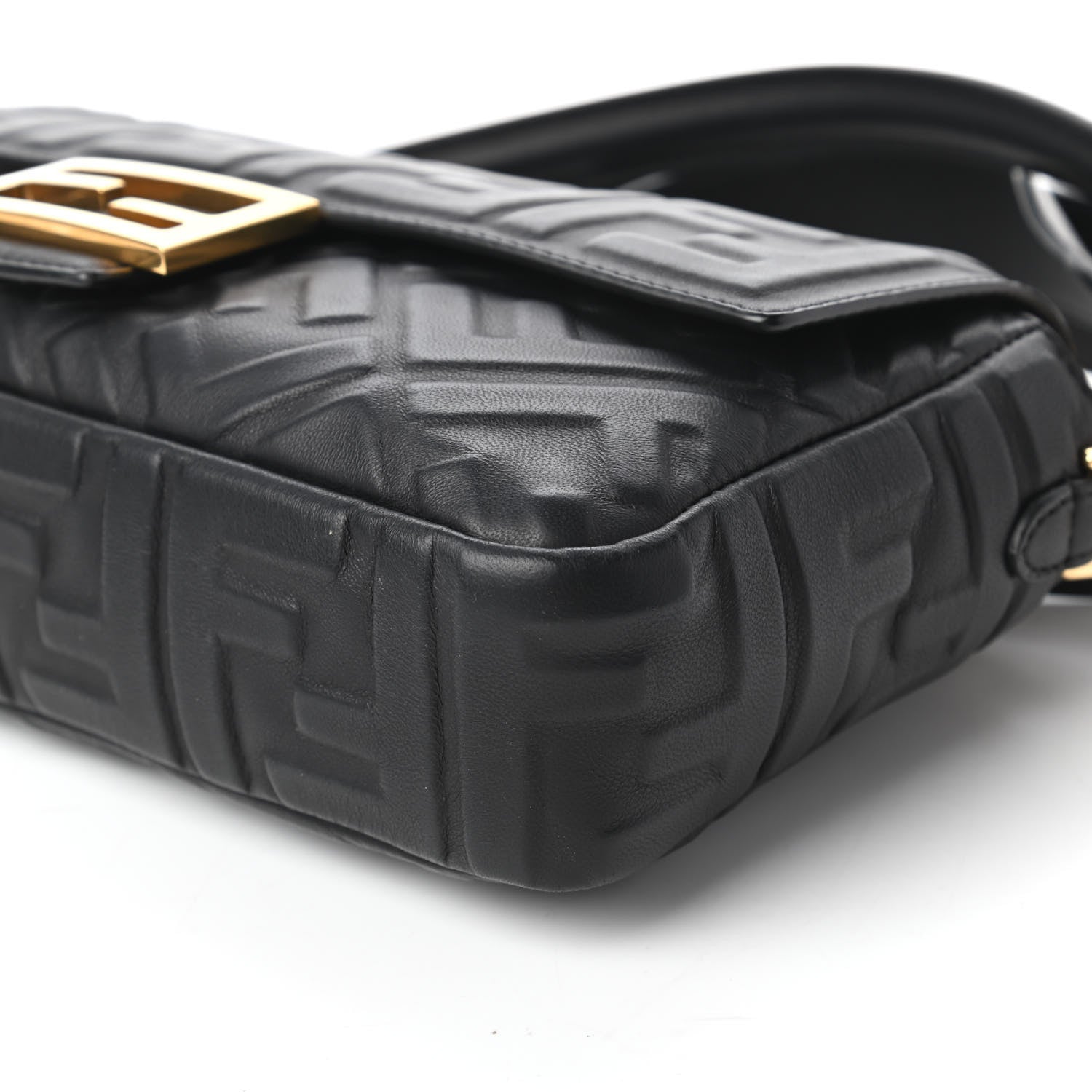 Fendi Nappa FF 1974 Embossed Baguette Black 7 of 10