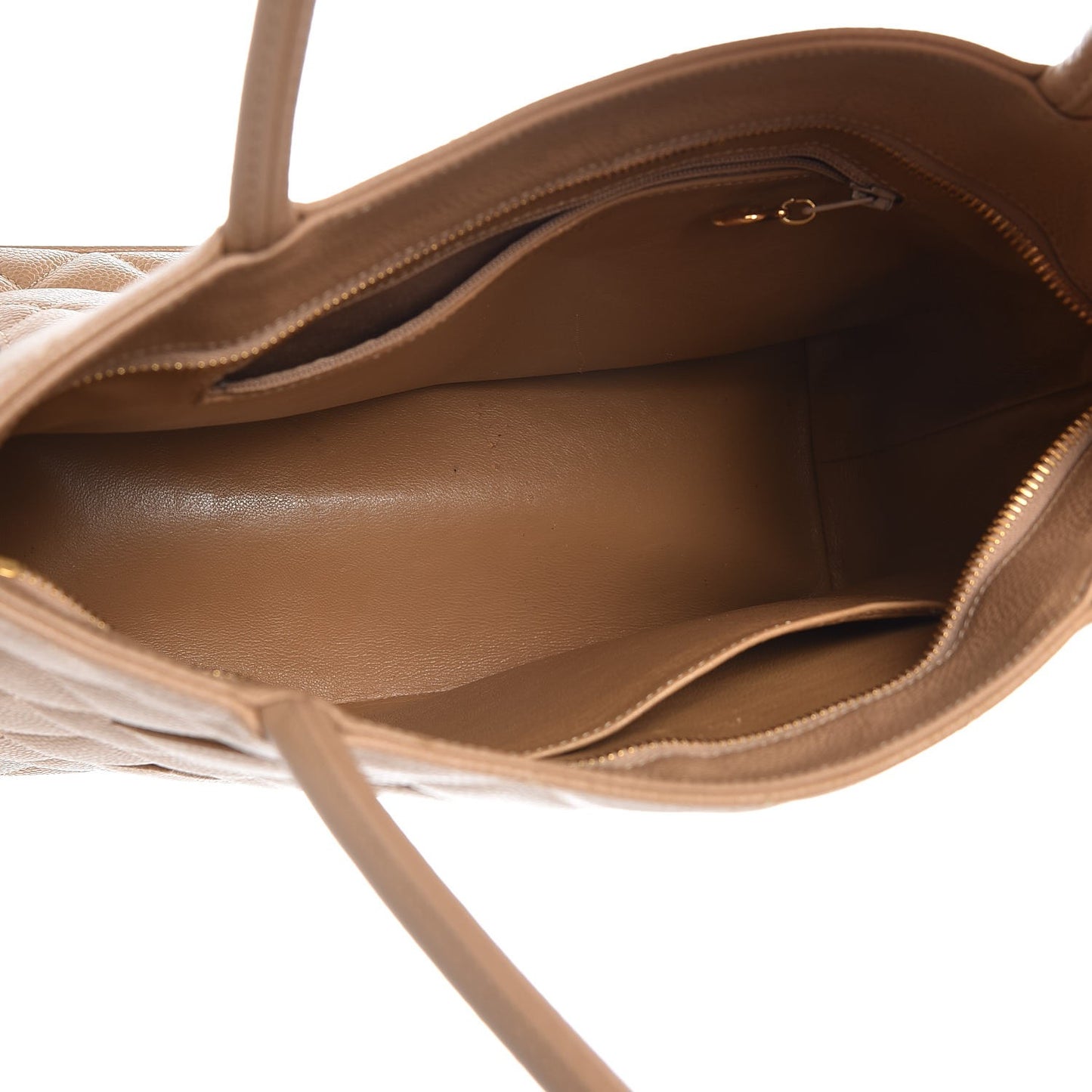 Caviar Quilted Medallion Tote Beige