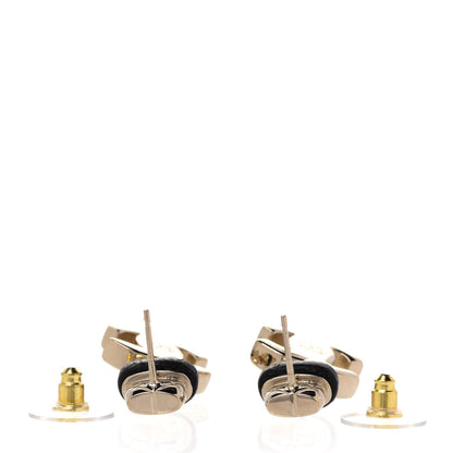 Chanel Lambskin CC Turnlock Drop Earrings Gold Black 3 of 5