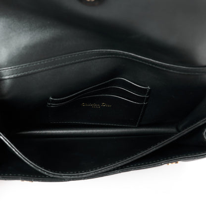 Christian Dior Lambskin Cannage Butterfly Studs Miss Dior Pouch Black 4 of 9