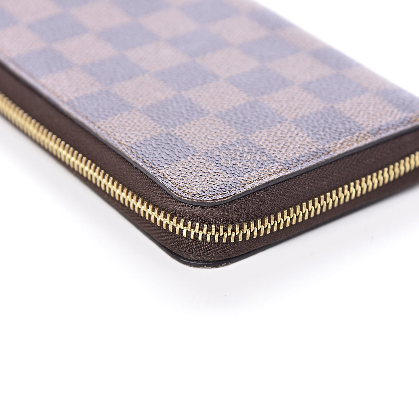 Damier Ebene Zippy Wallet Rose Ballerine