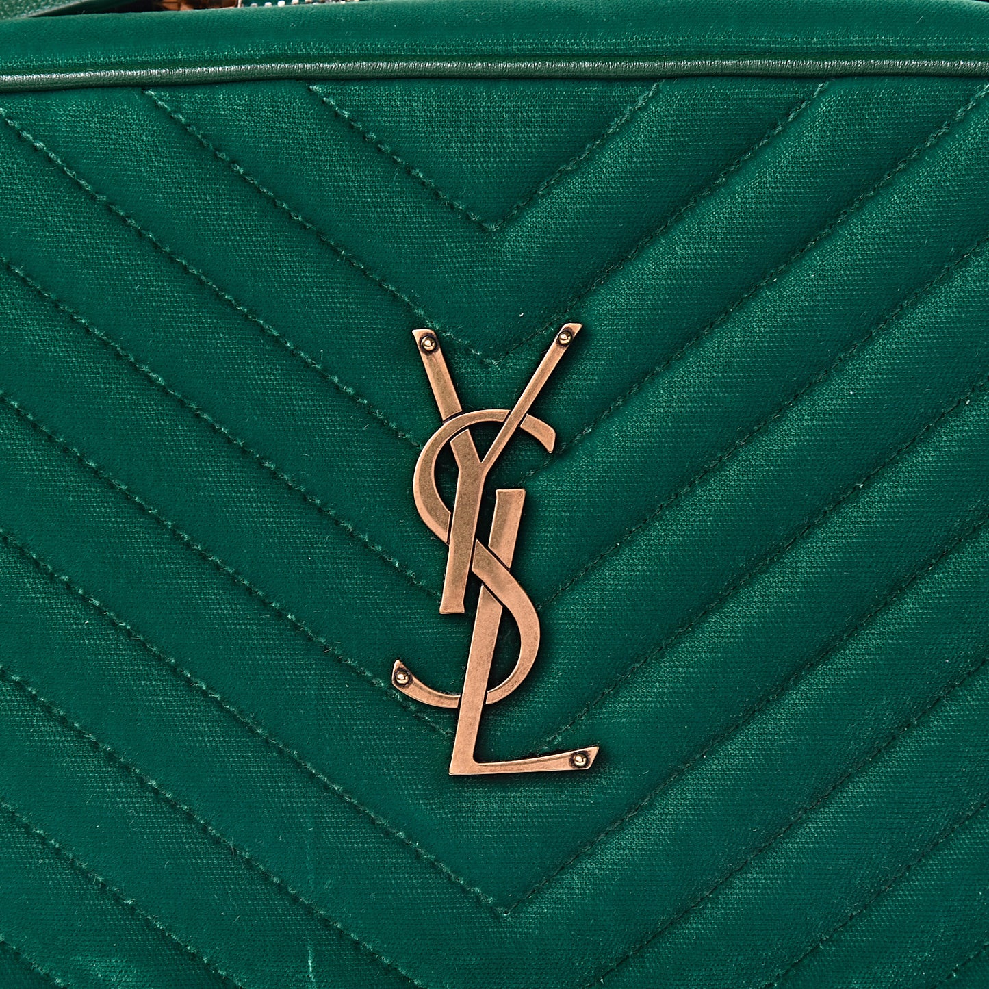 Velvet Matelasse Monogram Lou Camera Bag Deep Malachite