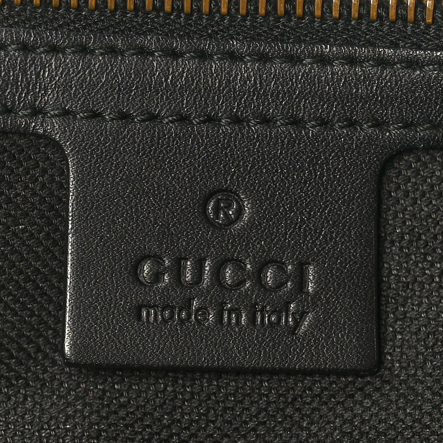 Gucci Nubuck Brocade Medium Soft Stirrup Tote Black 6 of 9