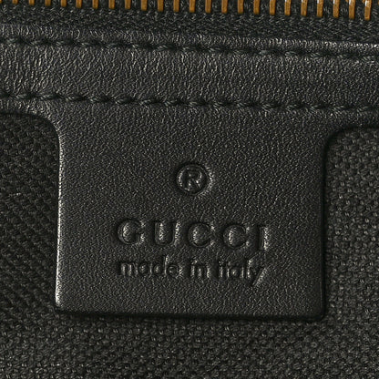 Gucci Nubuck Brocade Medium Soft Stirrup Tote Black 6 of 9