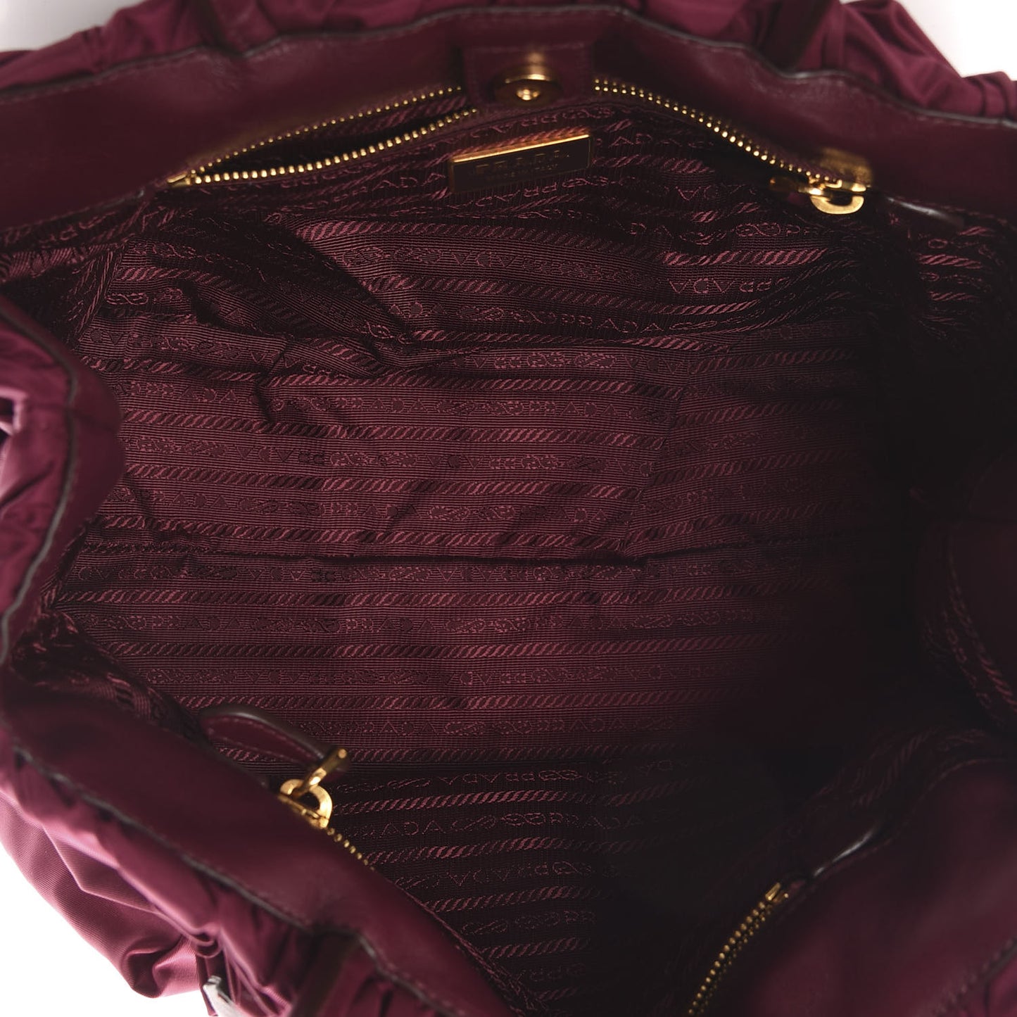 Tessuto Nylon Origami Pleated Tote Barolo