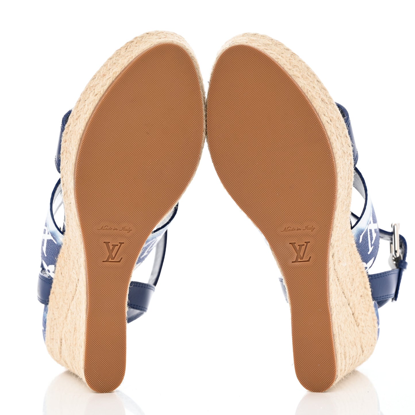 Monogram Escale Starboard Wedge Sandal 41 Blue