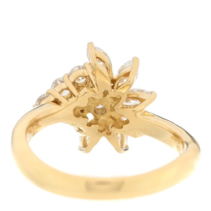 Parker & West by FASHIONPHILE 18K Yellow Gold Diamond .73ctw Flower Band Ring 47 4 8 of 10