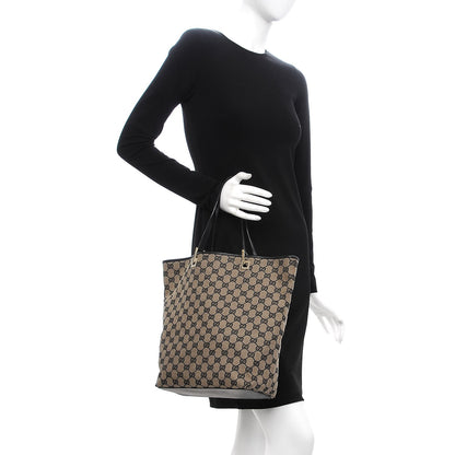 Gucci Monogram Canvas Medium Tote Black 2 of 10