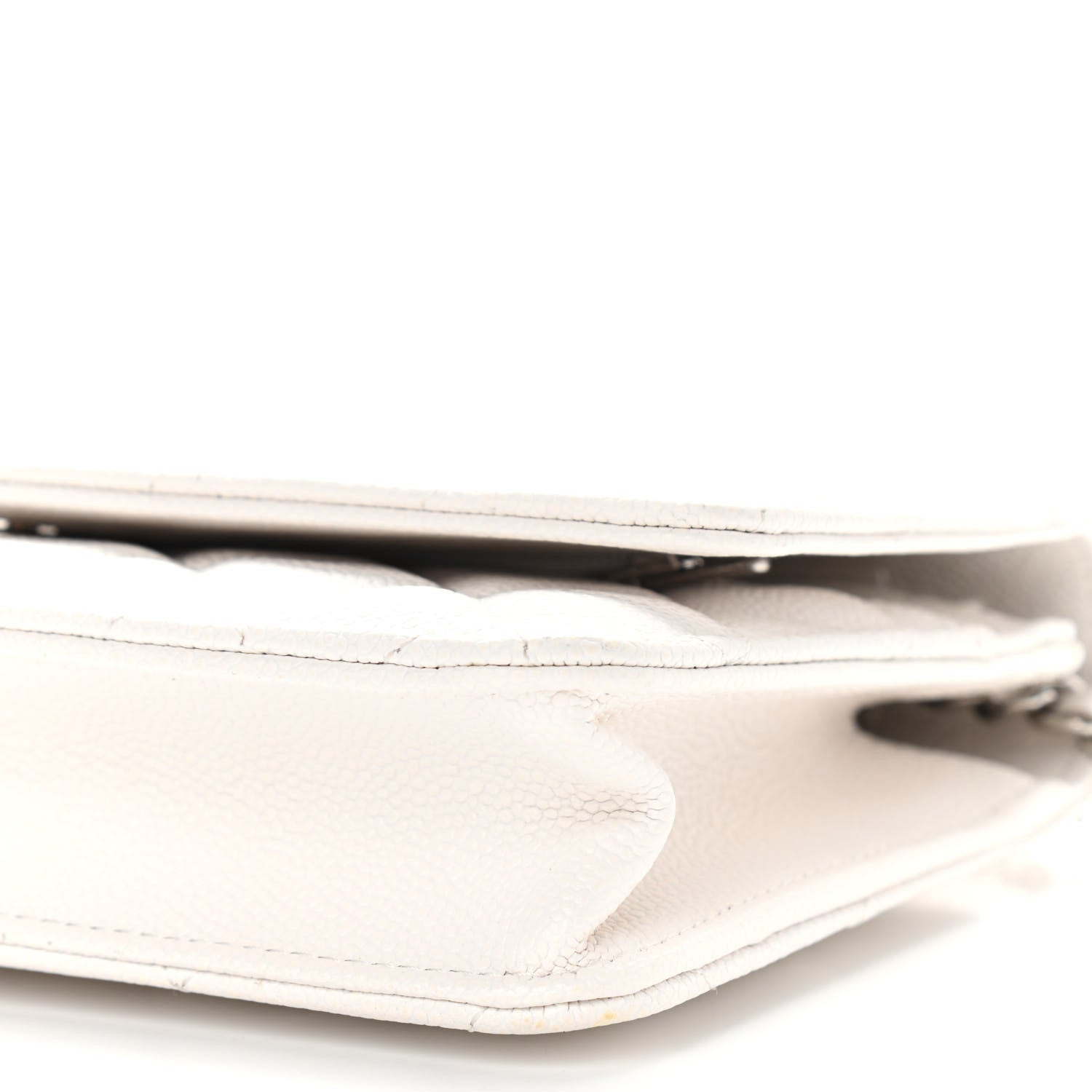 Chanel Caviar Quilted Wallet On Chain WOC White 11 of 12