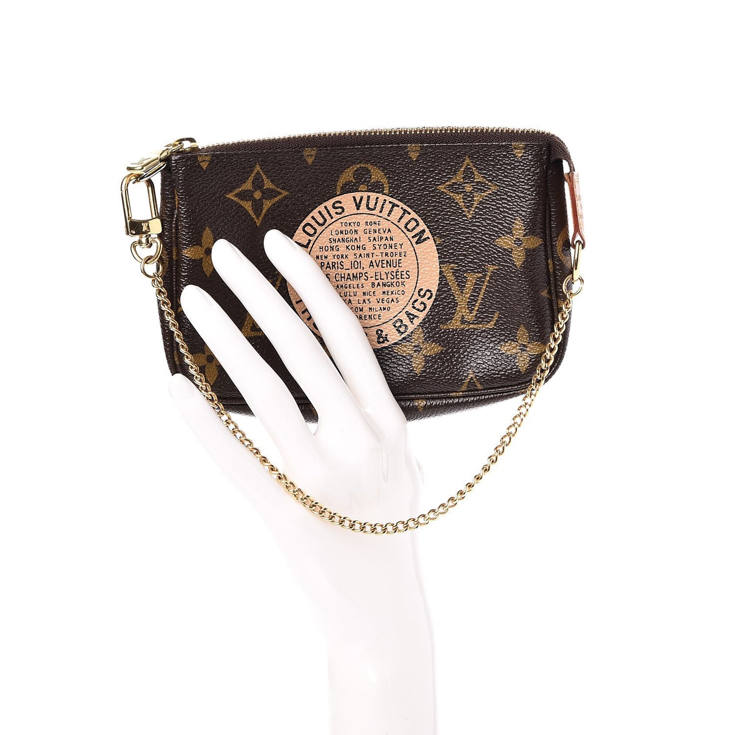 Monogram Complice Trunks and Bags Mini Pochette Accessories Beige