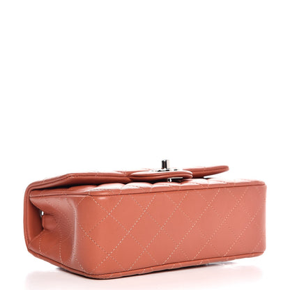 Chanel Lambskin Quilted Mini Rectangular Flap Orange 4 of 7